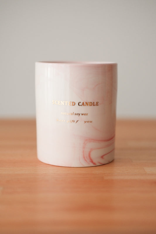 Vela aromática de sera de soja Piedra Rosa