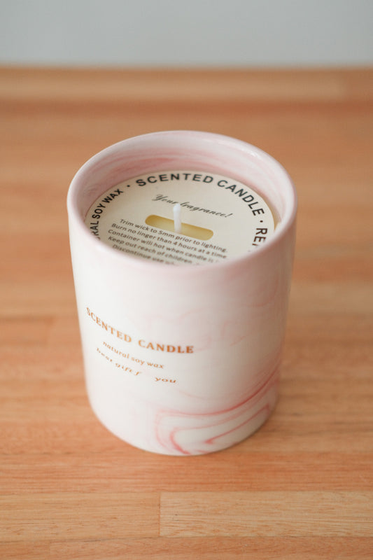 Vela aromática de sera de soja Piedra Rosa