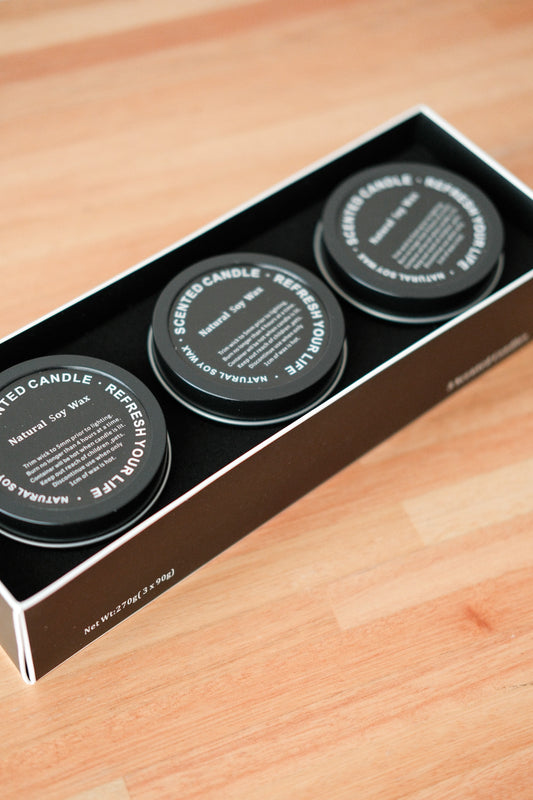 Set x 3 velas aromáticas de sera de soja Orígen