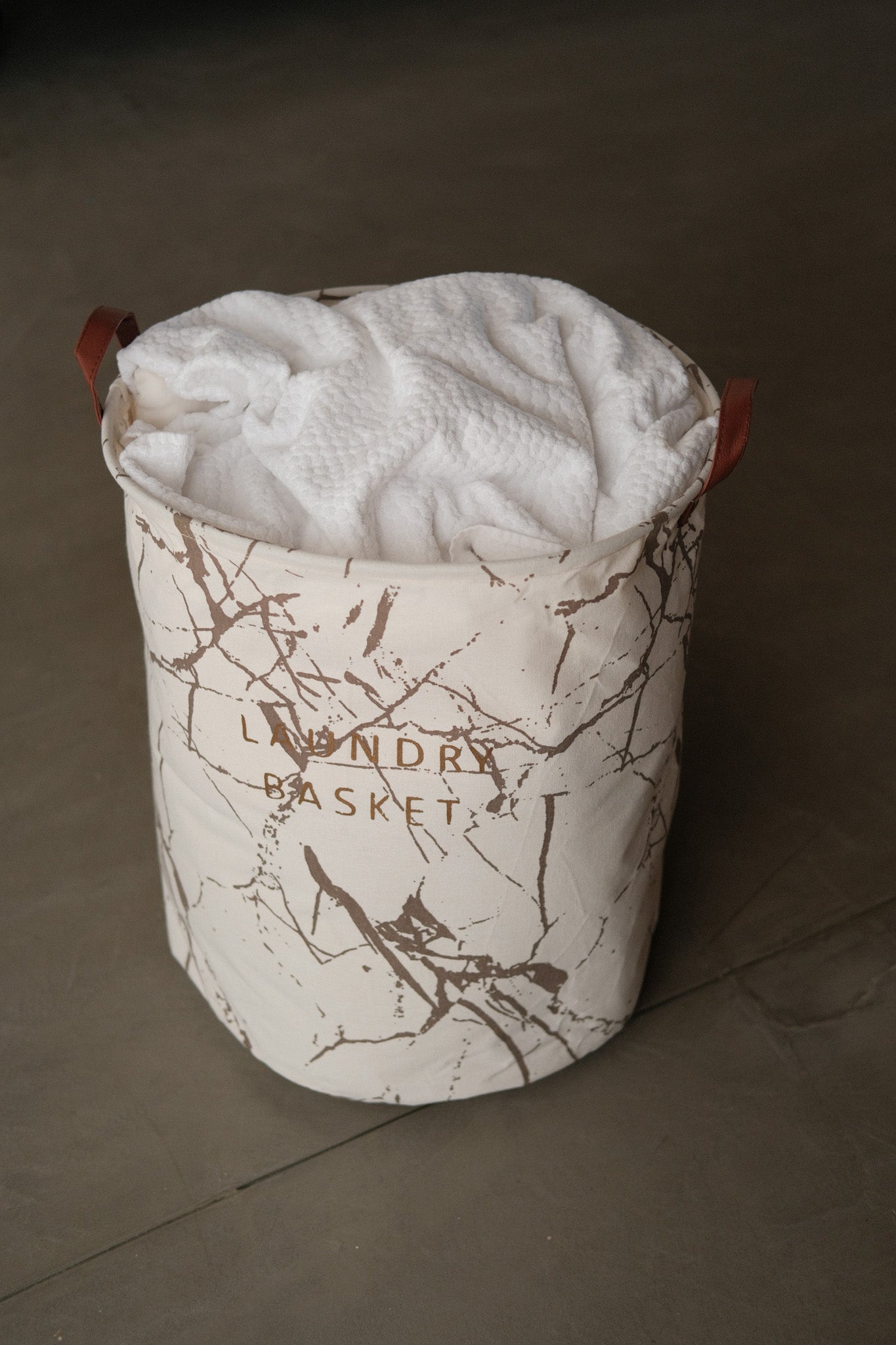 Canasto de baño Marble White