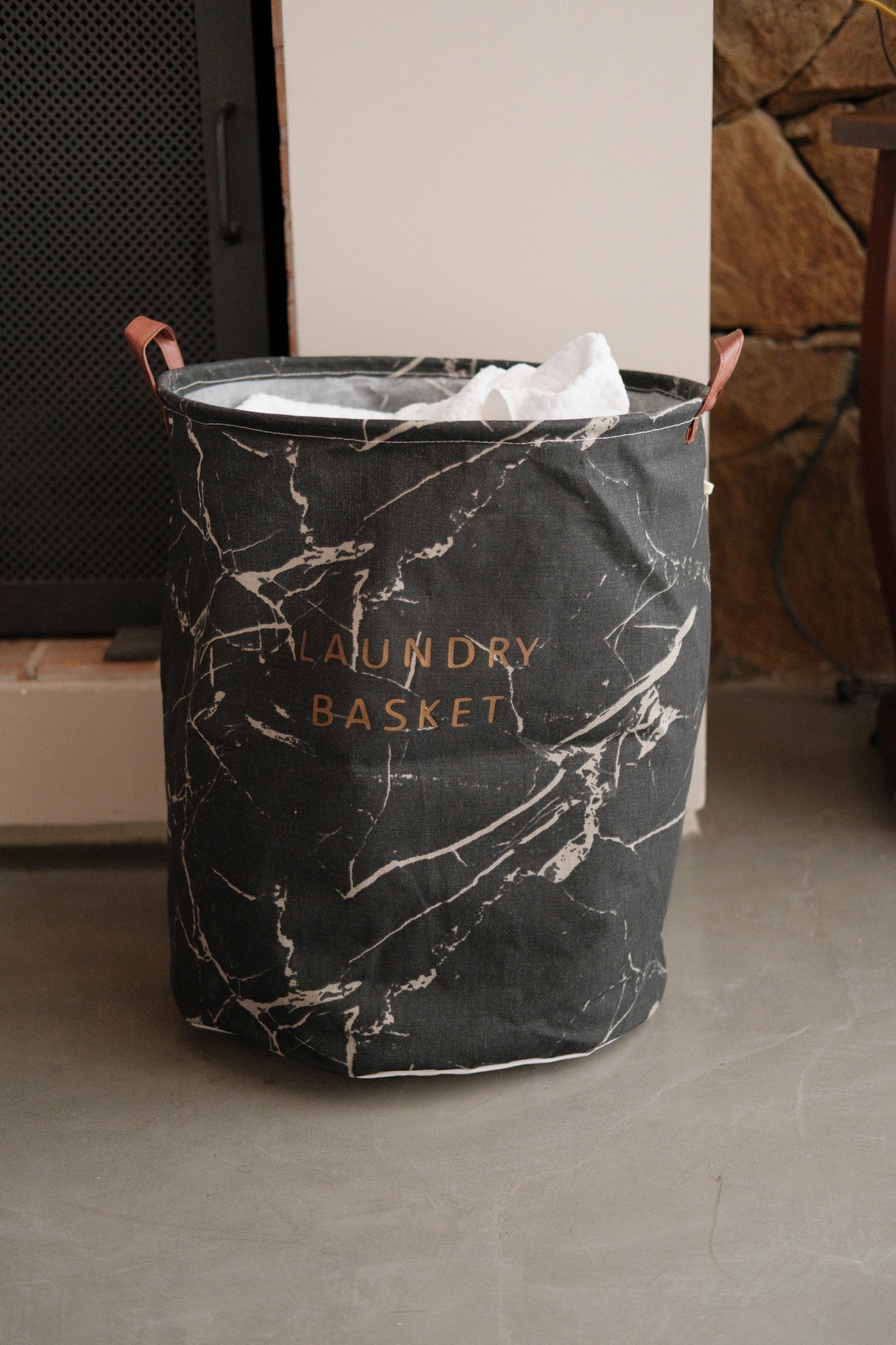 Canasto de baño Marble Black